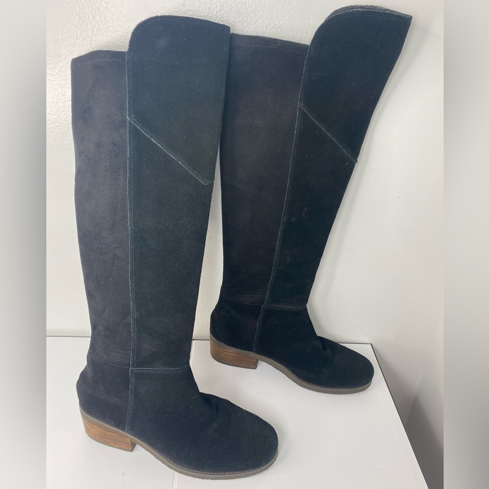 Lucky Brand Black Suede Over-the-Knee Boots
